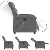 vidaXL Electric Massage Recliner Chair Grey Faux Leather