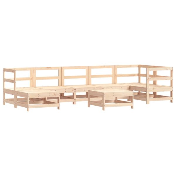 vidaXL 8 Piece Garden Lounge Set Solid Wood Pine