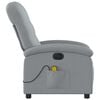 vidaXL Electric Massage Recliner Chair Light Grey Fabric