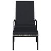 vidaXL Sun Lounger with Footrest PE Rattan Grey