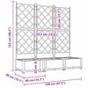 vidaXL Garden Planter with Trellis 3 pcs White 120 x 40 x 125.5 cm PP