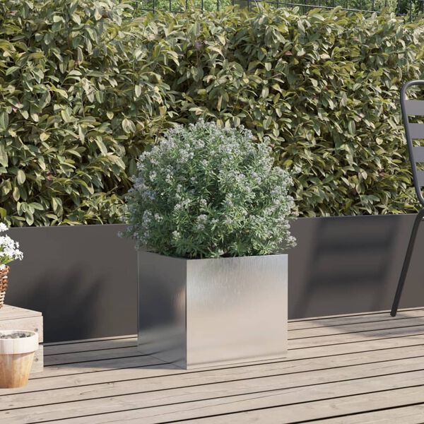 vidaXL Planter Silver 32x30x29 cm Stainless Steel