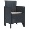 vidaXL Garden Chair 2 pcs Anthracite 53 x 49 x 85 cm PP