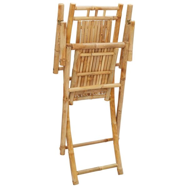 vidaXL Folding Garden Chairs 8 pcs 53x66x99 cm Bamboo