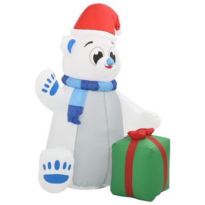 vidaXL Christmas Inflatable Polar Bear LED Indoor and Outdoor 2,4 m