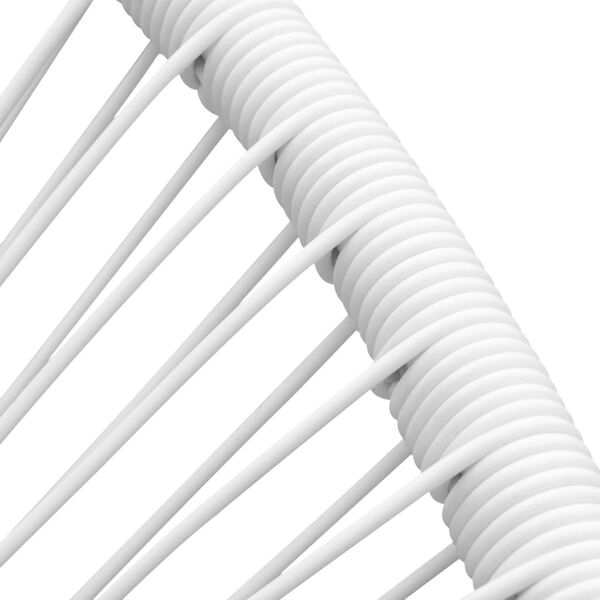 vidaXL Garden String Moon Chair Poly Rattan White