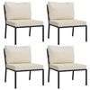 vidaXL 11 Piece Garden Lounge Set with Sand Cushions Steel