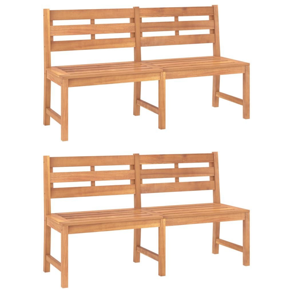 vidaXL 5 Piece Garden Dining Set Solid Wood Teak