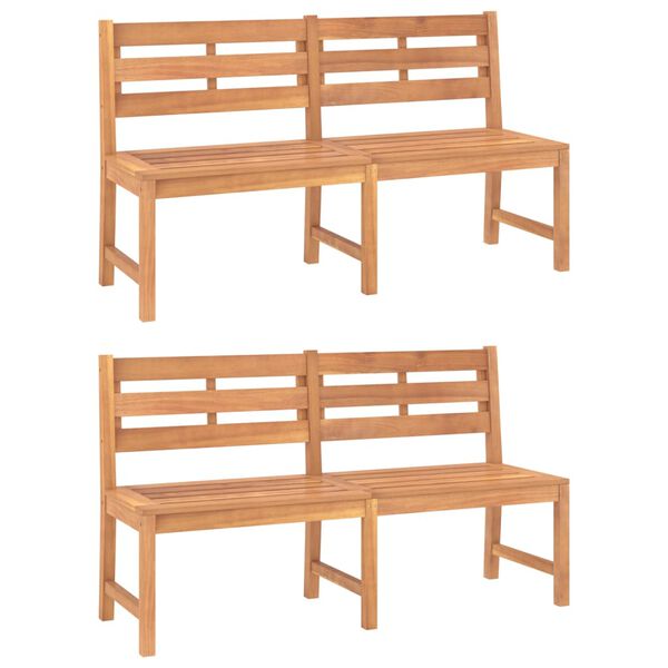vidaXL 5 Piece Garden Dining Set Solid Wood Teak