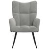 vidaXL Relaxing Chair Light Grey Velvet