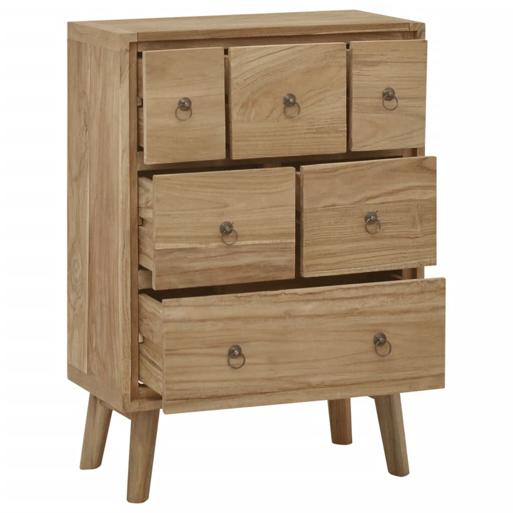vidaXL Chest of Drawers 56x30x80 cm Solid Wood Teak