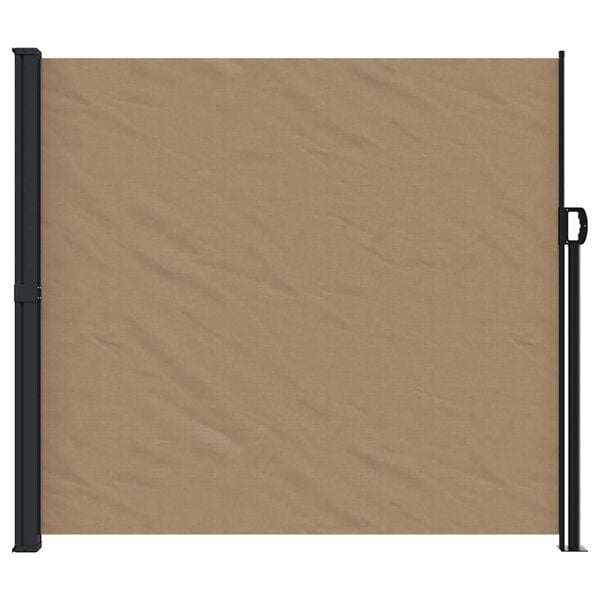 vidaXL Retractable Side Awning Taupe 180x600 cm
