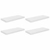 vidaXL Floating Wall Shelves 4 pcs High Gloss White 60x23.5x3.8 cm MDF