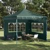 vidaXL Party Tent Sidewall 2 pcs with Window PE Green