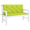 vidaXL Garden Bench Cushion Bright Green 120x(50+50)x7cm Oxford Fabric