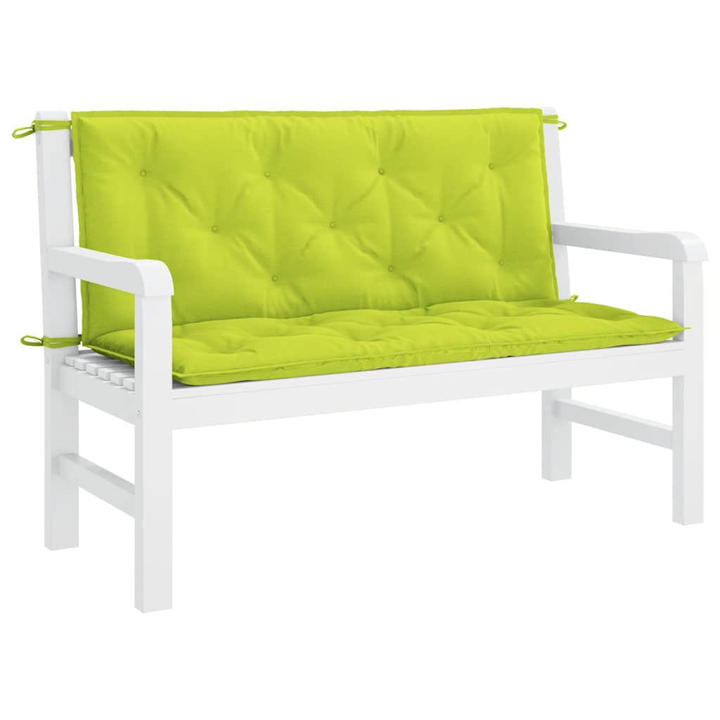 vidaXL Garden Bench Cushion Bright Green 120x(50+50)x7cm Oxford Fabric