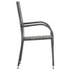 vidaXL 5 Piece Garden Dining Set Grey