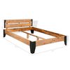 vidaXL Bed Frame without Mattress Solid Acacia Wood Steel 152x203 cm