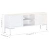 vidaXL TV Cabinet White 115x30x46 cm Solid Mango Wood