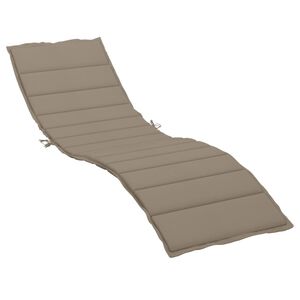 vidaXL Sun Lounger Cushion Taupe 200x70x3cm Oxford Fabric
