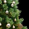 vidaXL Artificial Hinged Christmas Tree 150 LEDs & Ball Set 150 cm