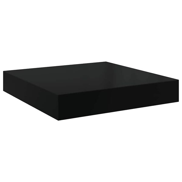 vidaXL Floating Wall Shelf High Gloss Black 23x23.5x3.8 cm MDF