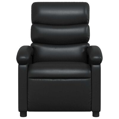 vidaXL Recliner Chair Black Faux Leather