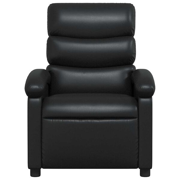 vidaXL Recliner Chair Black Faux Leather