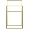 vidaXL Freestanding Towel Rack Gold 48x24x79 cm Iron