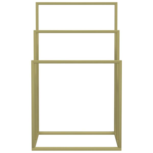 vidaXL Freestanding Towel Rack Gold 48x24x79 cm Iron