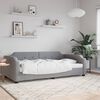 vidaXL Day Bed without Mattress Light Grey 100x190 cm Fabric