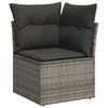 vidaXL 10 Piece Garden Sofa Set with Cushions Grey Poly Rattan