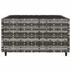 vidaXL 3 Piece Garden Lounge Set with Cushions Grey Poly Rattan