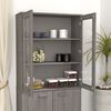 vidaXL Top for Highboard HAMAR Light Grey 85x35x100cm Solid Wood Pine