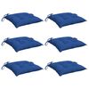 vidaXL Chair Cushions 6 pcs Blue 40x40x7 cm Oxford Fabric