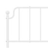 vidaXL Metal Bed Frame without Mattress with Headboard White 183x213cm