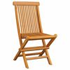 vidaXL Garden Chairs with Cream Cushions 6 pcs Solid Teak Wood