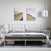 vidaXL Metal Bed Frame without Mattress with Headboard White 183x213cm