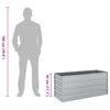 vidaXL Garden Raised Bed 100x40x45 cm Galvanized Steel Silver