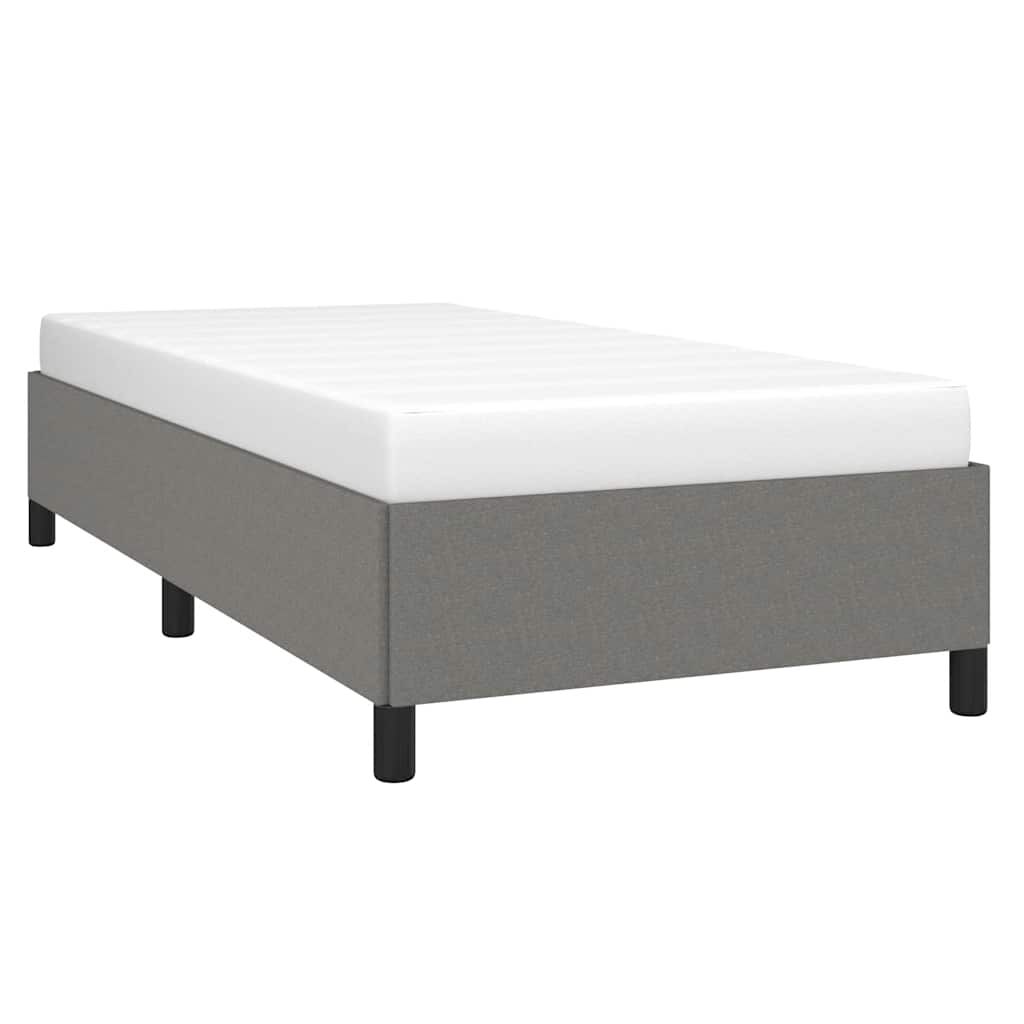 vidaXL Bed Frame without Mattress Dark Grey 100x203 cm Twin XL Fabric