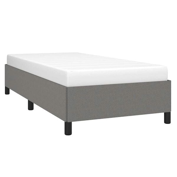 vidaXL Bed Frame without Mattress Dark Grey 100x203 cm Twin XL Fabric