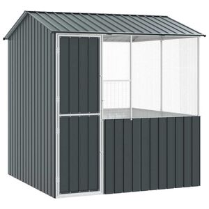 vidaXL Bird Cage Anthracite 215 x 209 x 230 cm Galvanised steel