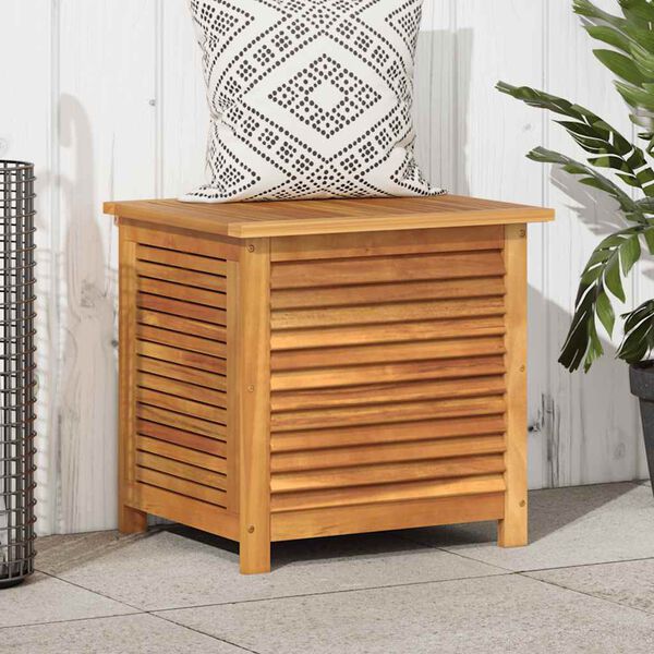vidaXL Garden Storage Box with Louver 60x50x56 cm Solid Wood Acacia