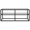 vidaXL TV Cabinet Black with Tempered Glass 100x40x40 cm