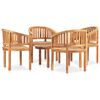 vidaXL 5 Piece Banana Garden Lounge Set Solid Teak Wood