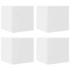 vidaXL 4 Piece Wall-mounted TV Cabinet Set White 30,5x30x30 cm