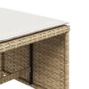 vidaXL Garden Stools with Cushions 4 pcs Beige 40x40x35 cm Poly Rattan