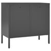 vidaXL Sideboard Anthracite 75x35x70 cm Steel and Tempered Glass