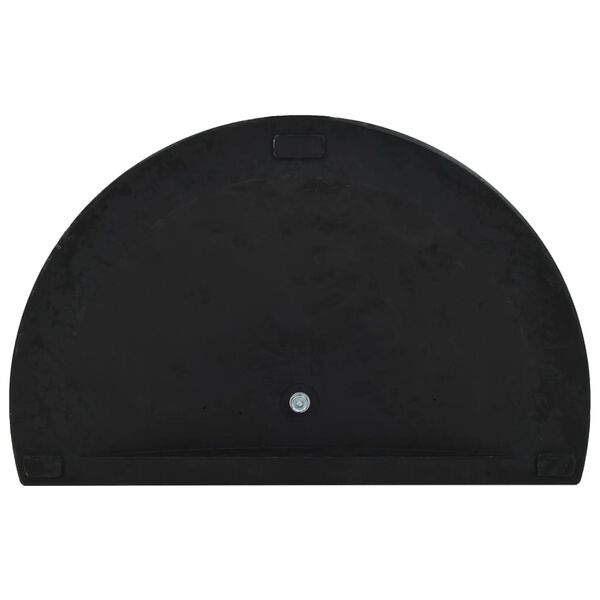 vidaXL Parasol Base Half Round Polyresin 15 kg Black