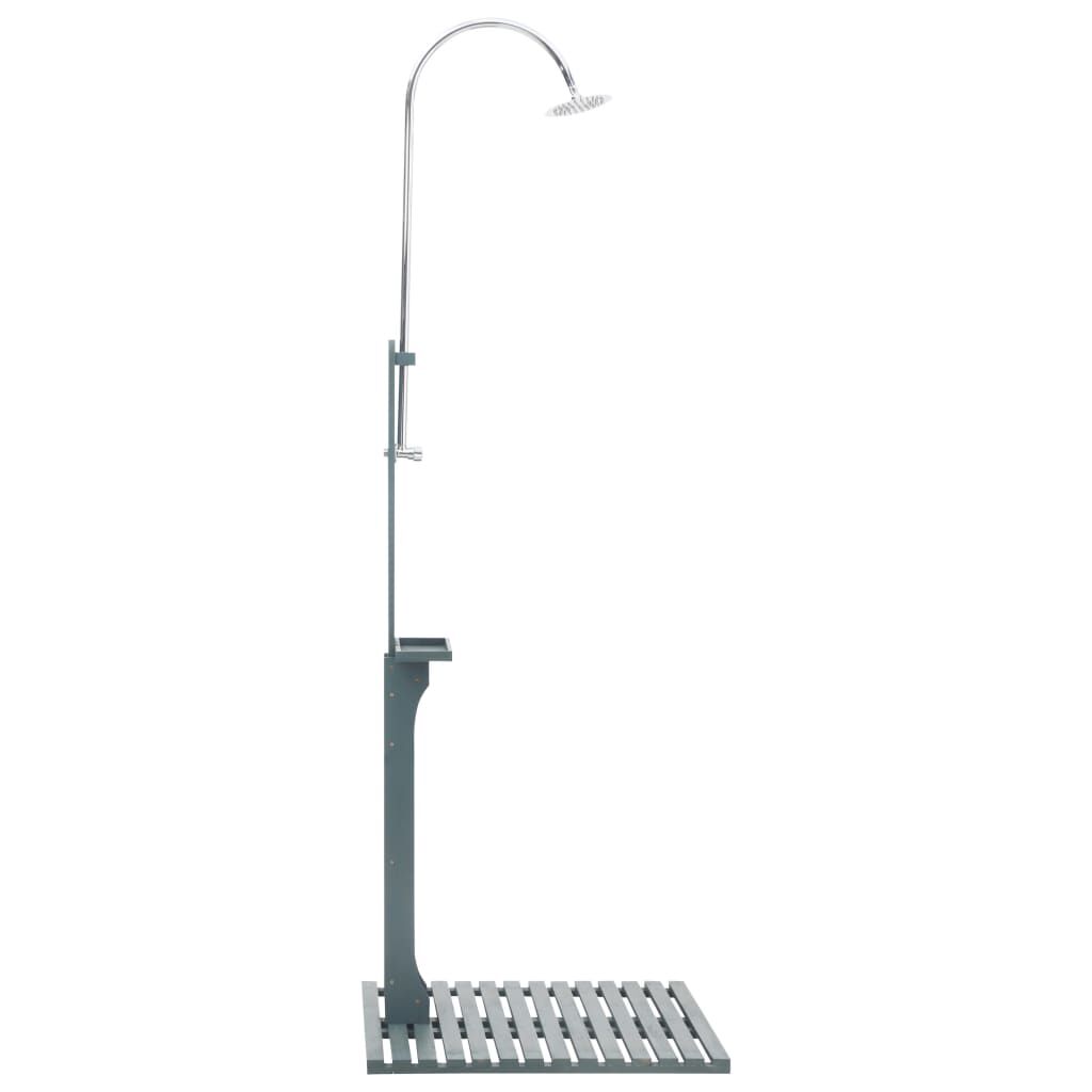 vidaXL Garden Shower Anthracite Wood